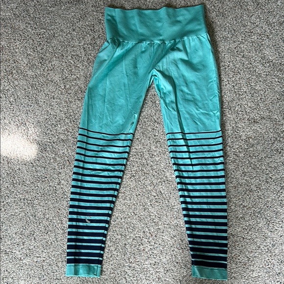 Climawear Blue Leggings High-Waisted Gradient Design - Picture 3 of 8